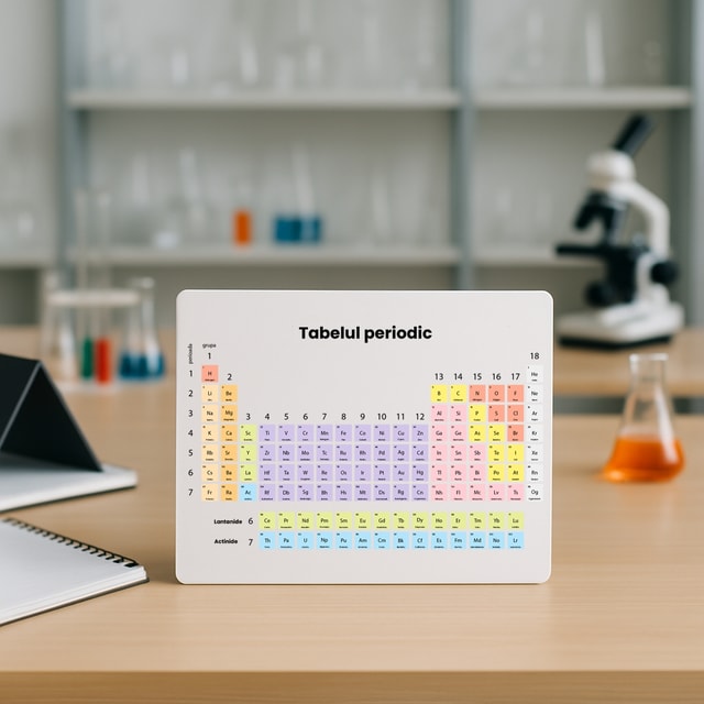 Tabelul periodic al elementelor chimice, tabelul lui Mendeleev în format PDF descărcabil